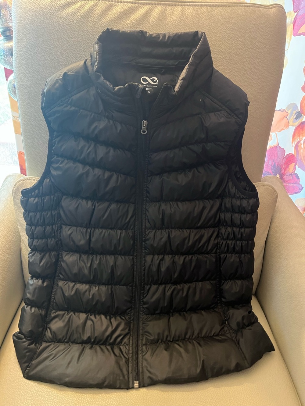 Women’s Be by Blanc Noir XL Black Quilted Puffer Vest with zipper